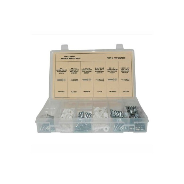 Titan Fasteners 150 Piece ZipIt Wall Board Anchor Assortment 6 and